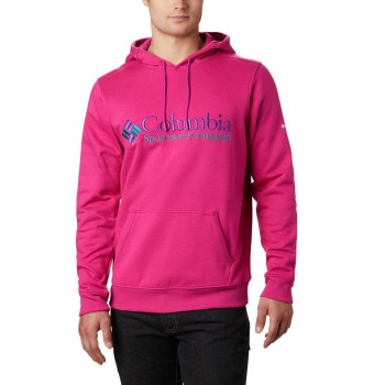 Columbia South Lake Logo, Sudaderas Con Capucha Rosas Para Hombre | 709863-QZY